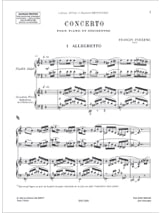 Concerto - Piano - POULENC - Partition - Piano